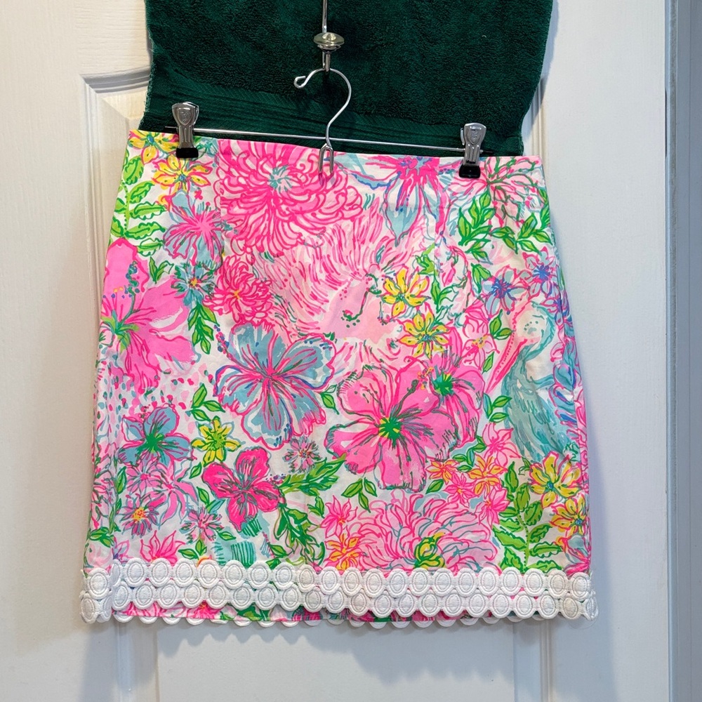 NWT Lilly Pulitzer Pink Floral Skirt